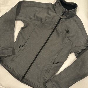 North Face Women’s Grey Full Zip up Fleece Lined Jacket Size S/P Zip up  pockets